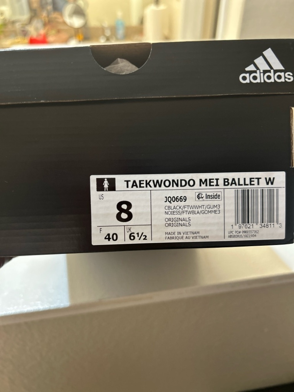 adidas Women’s Black Suede Ballet-Inspired Sneakers with Gum Sole - Picture 4 of 4